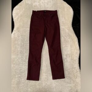 Citizens of Humanity‎ Rocket Crop High Rise Skinny Jeans Size 26 Burgundy Womens